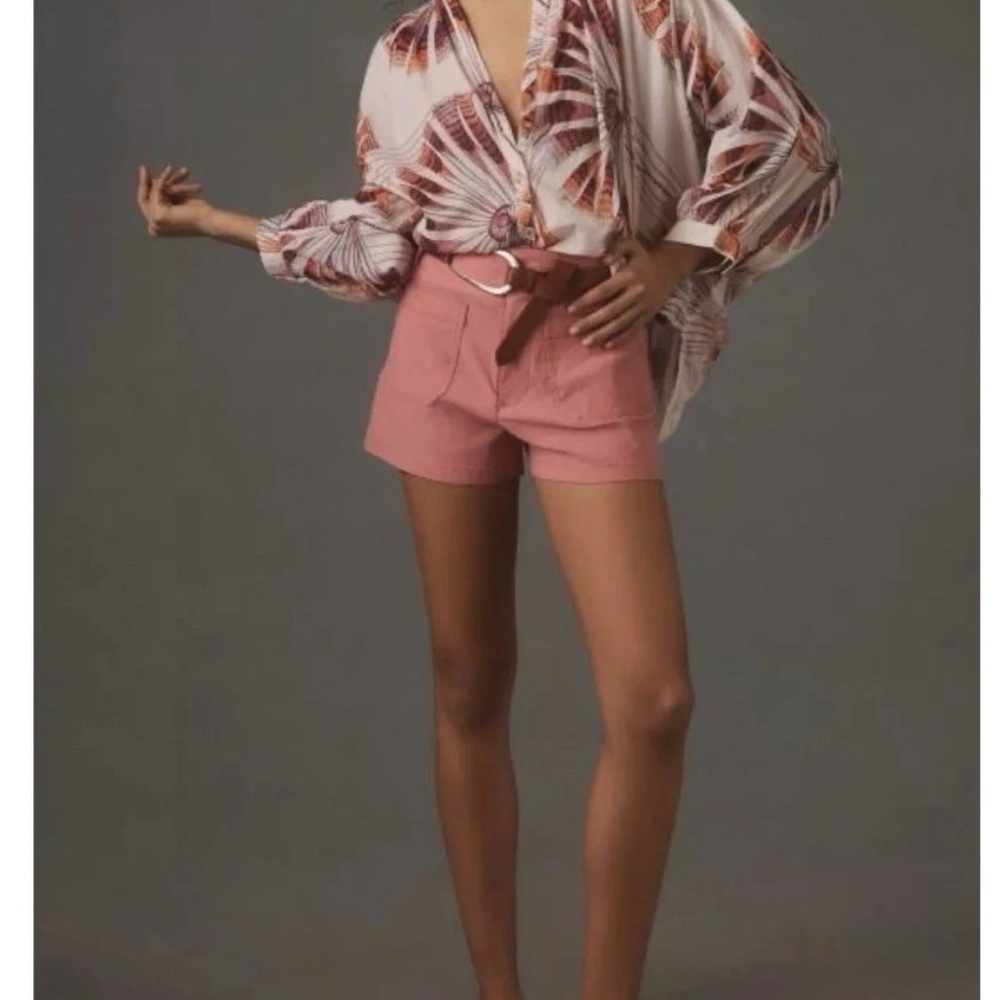 Maeve Salmon Pink High Waist Women Shorts